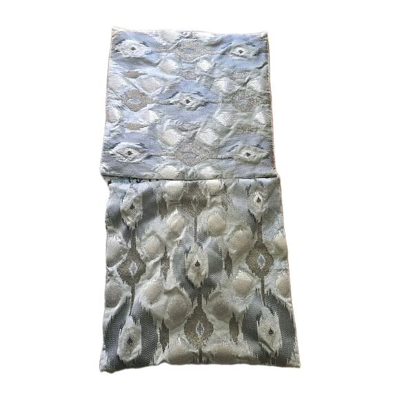 Lot of 2 Callisto Home Gray Ikat Metallic Beaded Pillowcase Pillow Sham 22"x22" - Picture 1 of 7